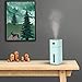 Portable Cool Mist Humidifier with 7 Auto-Changing Light Function, USB Humidifier with Auto Shut-Off, Multi Use for Travel, Office, Car, Kids Bedroom, Adjustable Mist Modes, 180ML (Blue)