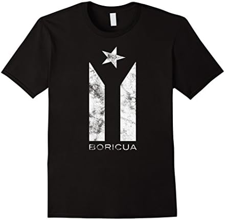 Mens RESISTE BORICUA PUERTO RICO BLACK FLAG SHIRT Large Black