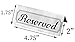 Stainless Steel Reserved Table Signs (12-Pack); 4.75-Inch by 2-Inch Tent Style Silver Signs with Black Print