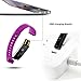 moreFit Fitness Tracker, Slim HR Heart Rate Touch Screen Activity Tracker Wireless Smart Bracelet Pedometer (Plum-Silver)
