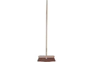Superio Kitchen and Home Horsehair Broom with Wood Handle, Fine Premium Bristles - Heavy Duty Household Broom Easy Swiping Du