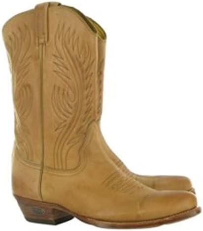 Loblan 194 Tan Beige Leather Cowboy Boots Handmade Classic Men's Western Boot