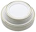 Parsley Vine 60 Pieces Gold Plastic Plates, Plastic Dinnerware Set, Premium Heavy Duty Gold Disposable Plastic Plates