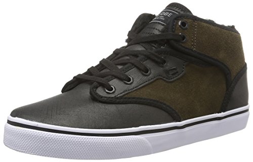 Globe Skateboard Shoes Motley Mid Black Choco Fur Size
