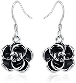 Platinum Plated Black Roses And Collars
