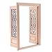 Baoblaze Wood Miniature External Hollow Screen Double Door 1/12 Dollhouse DIY Decoration Accessories