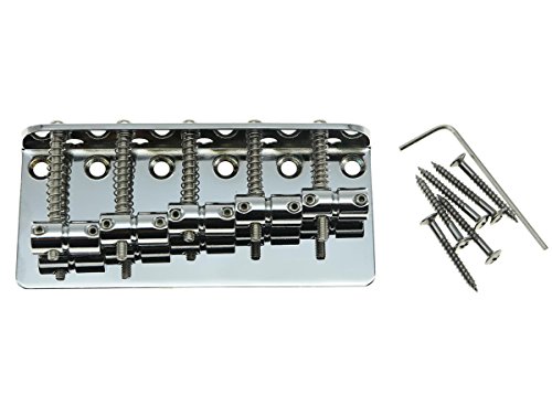Chrome 5 String Electric Bass Guitar Bridge fits for Jazz J Bass or Precision P Bass