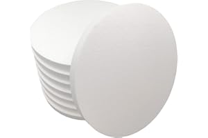 FFchuanhe 12 Inch 7-Pack Foam Circles for Crafts (1" Thick), Polystyrene Round Foam Disc for DIY Projects, Cakes and Decorations, Sculpture, Modeling, Arts and Crafts Supplies.(White)