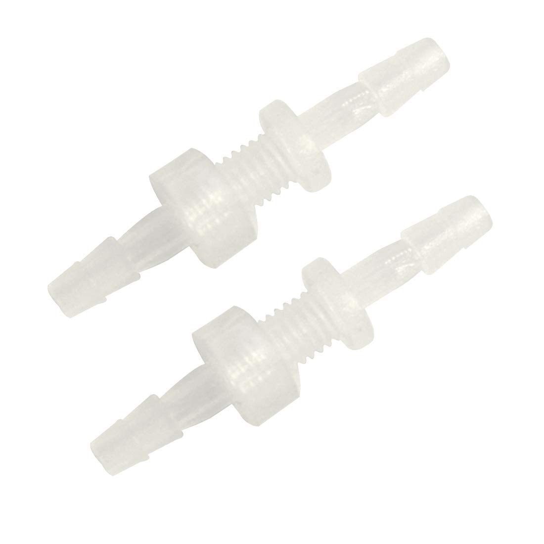 Quickun 1/4" Hose Barb ThruBulk Bulkhead Fitting Plastic Hex Straight Union Adapter Fitting for