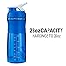 BlenderBottle SportMixer Tritan Grip Shaker Bottle, Aqua/White, 28-Ounce