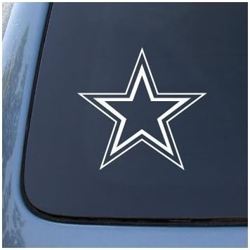 STAR DOUBLE OUTLINE 5" WHITE Vinyl Decal Window Sticker for Laptop, Ipad, Window, Wall, Car, Truck, Motorcycle