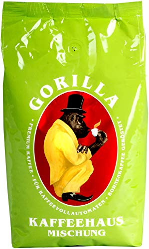 Joerges Gorilla Kaffeehaus-Mischung, 5er Vorteilspack (5x 1000g), ganze Kaffeebohnen, Röstkaffee, Caffè – Bild 3