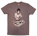 Bruce Lee DJ Gungfu Scratch Adult Charcoal T-Shirt