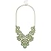 Lux Accessories Mint Green Floral Flower Statement Necklace