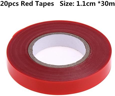 Pruning Tools Labor Saving Plant Branch Handle Tying Binding Machine Flower Vegetable Binding Nails Tapes Grafting Gardening Tools 20pcs Red Tapes