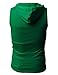 H2H Mens Suitable for gym wear Active Wear Hooded Sleeveless T-shirts with Various Colors GREEN US M/Asia L (JPSK05)