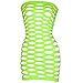 Minjie Women's Black Light Neon Queen Tube Dress - One Size - Neon Green