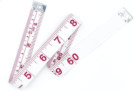 60 Inch Soft Tape Measurement for Tailor or Weight Control Measure also Centimeter Scale on other side. (White)
