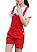Girls Big Kids Classic Denim Overalls Cute Jumpsuit Casual One Piece Romper 160 Red