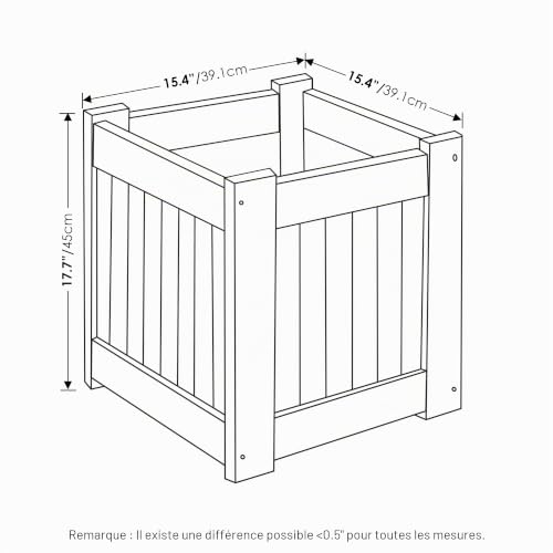 Furinno Planter, Wood, Natural, One Size, One Size