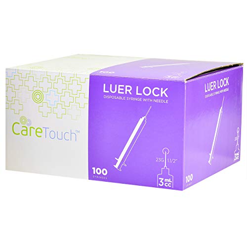 Care Touch Syringes Luer Lock- 3ml 23G X 1.1/2" (Pack of 100)