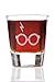 Alder House Market 1.5 Ounce Clear Shot Glass Engraved with Minimalist Potter Design