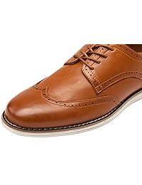 VOSTEY Zapatos de vestir para hombre, punta alada, brogue, Oxford, clásicos zapatos de negocios