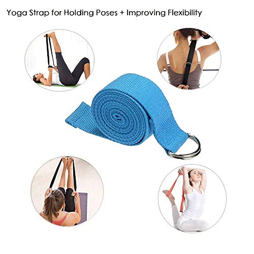 MOREFUN-2-Yoga-Blocks-and-Strap-Set-2pcs-EVA-Foam-Brick-9x6x3-and-8ft-Yoga-Resistance-Strap-to-Support-and-Deepen-Poses-Great-for-Yoga-Pilates-Workout-Fitness-Gym