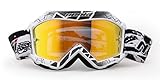 NENKI Kids Goggles NK-1018 for Motocross, Bike Riding, Skiing,Tinted Lens (Techline White)