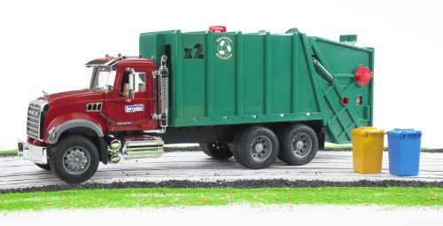 Bruder Toys Mack Granite Garbage Truck (Ruby Red Green)