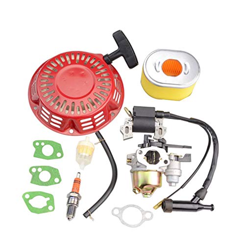 WOOSTAR GX160 Carburetor with Ignition Coil with Recoil Starter Kit Replacement for GX140 GX168 GX200 5.5hp 6.5hp Engine Part