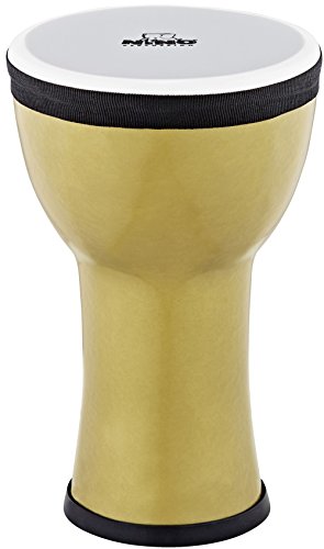 Nino Percussion NINO-EMDJ-GM Elements Mini Synthetic Djembe, Gold Metallic