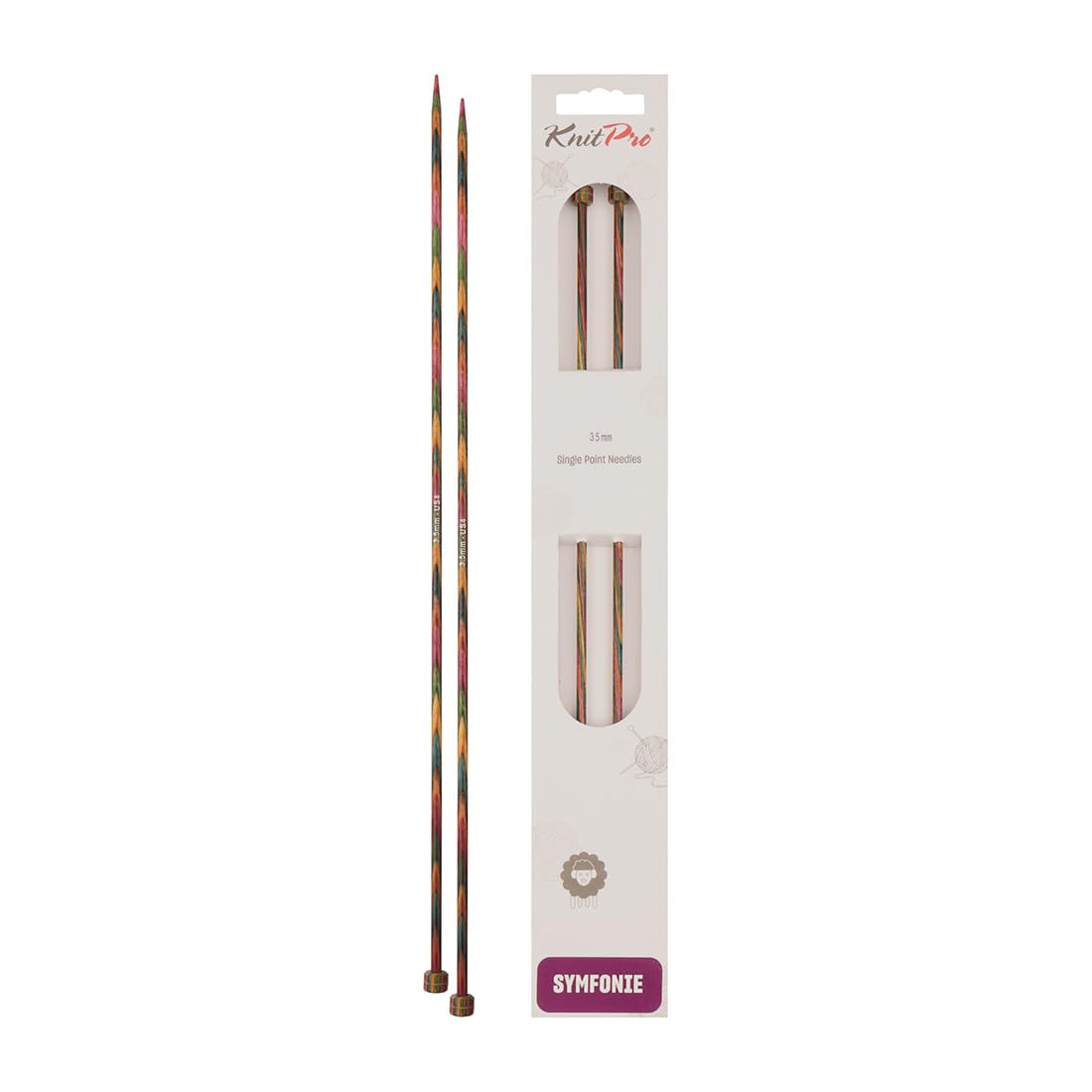 KnitPro Symfonie Single Pointed Needles 6" (15cm) | 3.50mm