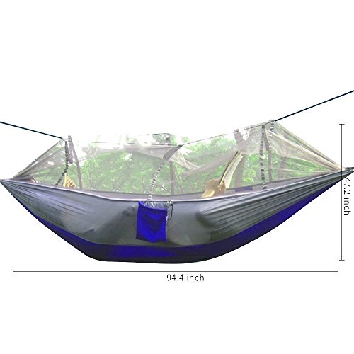 image for Camping Hammock, TechCode Mosquito Net Outdoor Travel Bed Lightweight 