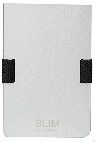 SLIM Machined Wallet by SolidDesign | Silver Aluminium | Men's Credit Card Holder