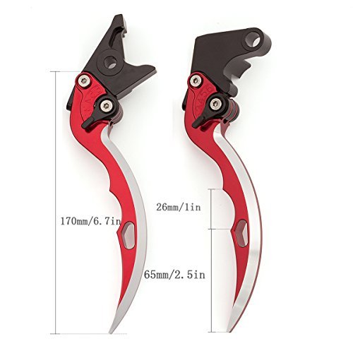 FXCNC Racing Blade Brake Clutch Levers Fit for Kawasaki NINJA 250R 08-12,NINJA 300R Z300 13-17,KLX250 D-TRACKER 08-16,KLX125/D-TRACKER125 10-16,KLX150S 09-13,VERSYS 300X/Z125 pro 2017