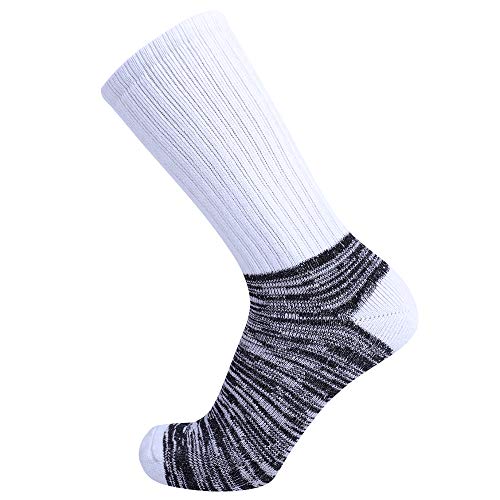 Enerwear 10P Pack Men's Cotton Thick Cushion Hiking Crew Boot Socks (10