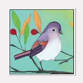 Framed Canvas Wall Art for Living Room, Bedroom Beautiful Watercolor Birds Canvas Prints for Home Decoration Ready to Hanging - 16x16 inches