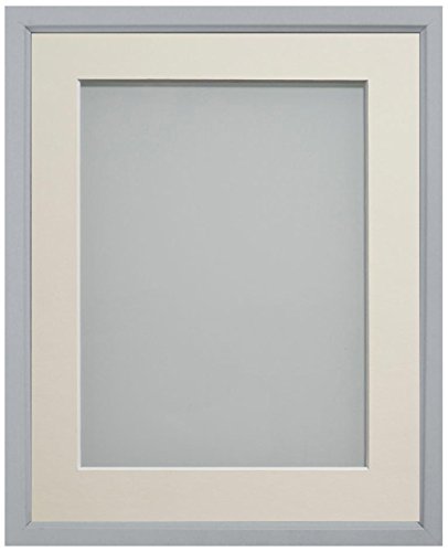 Frame Company Drayton Range 5 x 5-inch Grey Picture Photo Frame with Ivory Mount For Image Size 3.5 x 3.5-inch