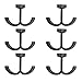 RFORPLY 6 Pcs Zinc Alloy Under Cabinet Hooks,Double Prong Drop Ceiling Hooks for Hanging Cups Bags Kitchenware Keys Plants.etc