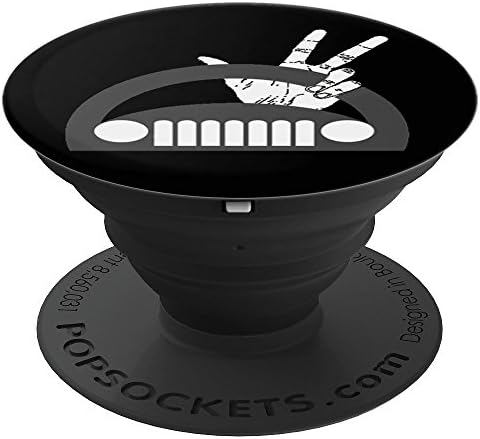 The Jeep Wave You Get It or You Don't Black - PopSockets Grip and Stand for Phones and Tablets