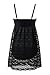 Swimdress,YaYa Bay Womens Sexy Retro Vintage Crochet Lace Halter Straps Ruched One Piece Swimsuit Large Size Black