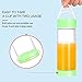 Juicer Cup 6 Blades Portable blender Personal Household Rechargeable Fruit Mixer with Powerful Motor, Electric Food Mixing Machine with Magnetic Secure Switch,USB Charger&Barker For Travel 480ML-Green