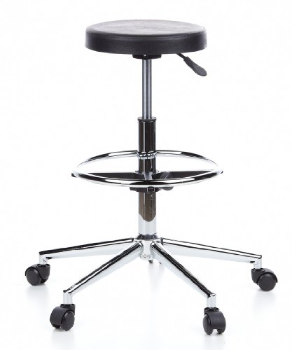 HJH-Office-665080-Sgabello-da-lavoro-TOP-WORK-14-nero-senza-braccioli-senza-schienale-robusto-con-poggiapiedi-regolabile-in-altezza-sedia-da-lavoro-base-cromata-ergonomica-facile-da-pulire