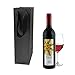 Purple Q Crafts Black Wine Gift Bag for Wine Bottle Whiskey/Spirits, Reusable Bag, Laminated for Extra Strength. (20 Pack)