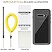 Temdan Samsung Galaxy S10 Waterproof Case 6.1inch Built-in Screen Full-Body Protector Clear Sound Quality IP68 Waterproof case for Samsung Galaxy S10 6.1inch (Gray-Black, with Floating Strap)