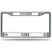 Rico Industries MLB Chrome White License Plate Frame, Chicago Cubs