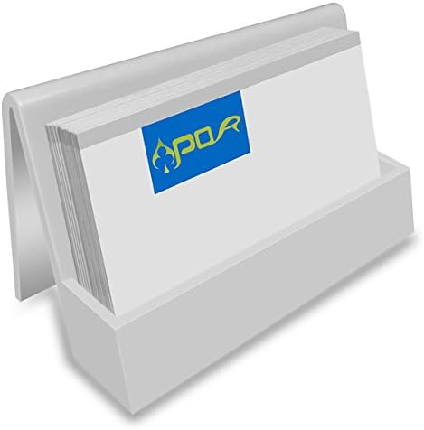 Apor PS Office Business Card Holder Name Card Display Business Card Stand for Desk (White)