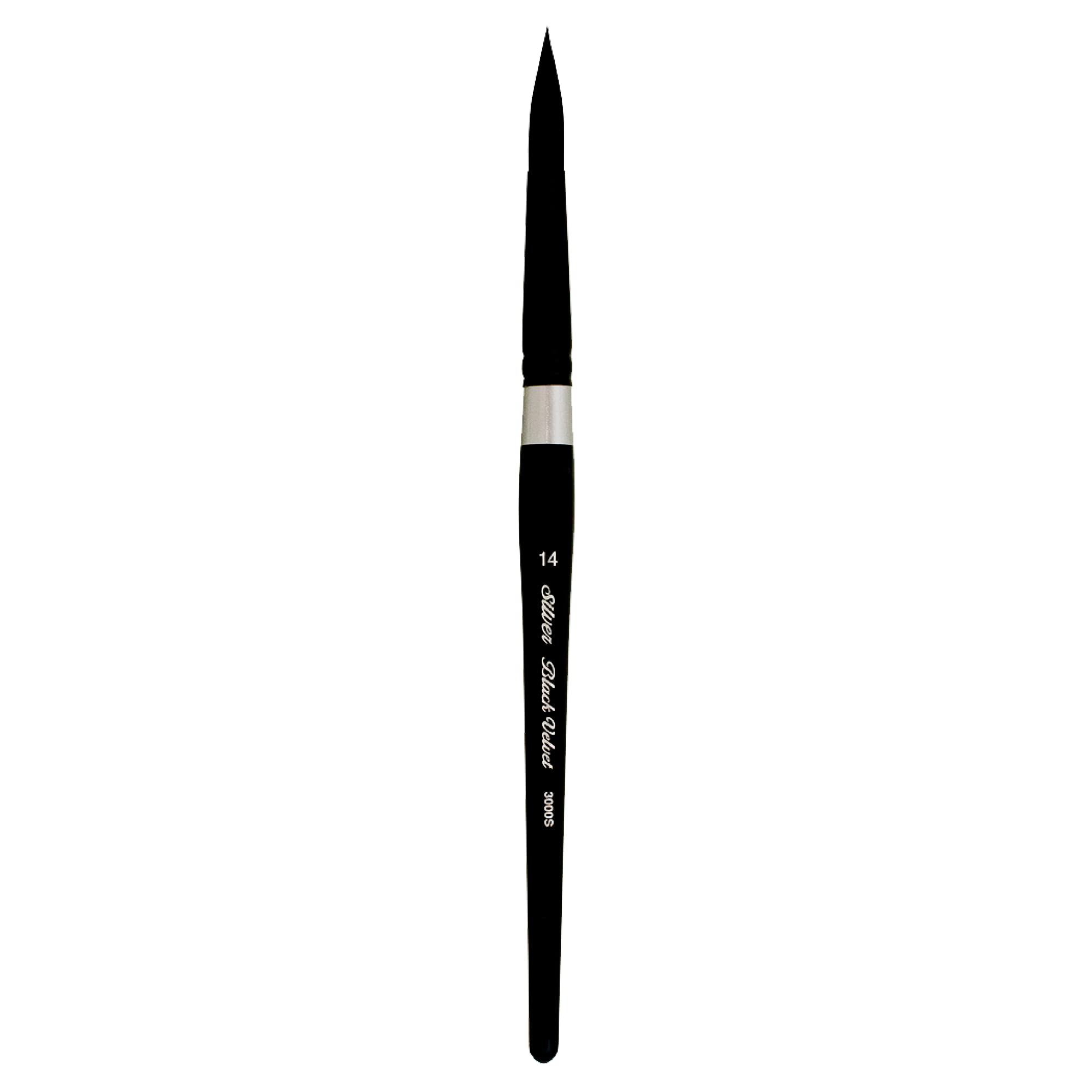 Silver Brush Limited 3000S-14 Black Velvet Professional Large Round Paint Brush, Natural Squirrel Hair and Synthetic Mix Blend Filament Watercolour Brush, Size 14, Short Handle