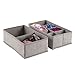 iDesign InterDesign Fabric Dresser Storage Solution for Underwear, Socks, Tights, Accessories, Linen Aldo Drawer Organizer (Set of 2), 10 Compartments, 2 Piece
